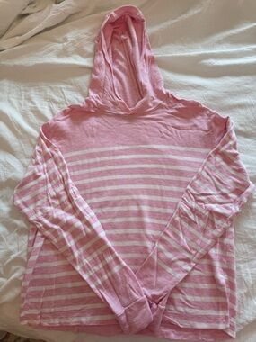 Vineyard Vines Pink and White Striped Hoodie